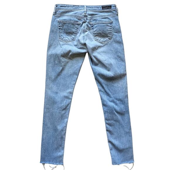 AG Adriano Goldschmied The Legging Ankle Raw Hem Distressed Skinny Jeans Size 25 - Picture 6 of 10
